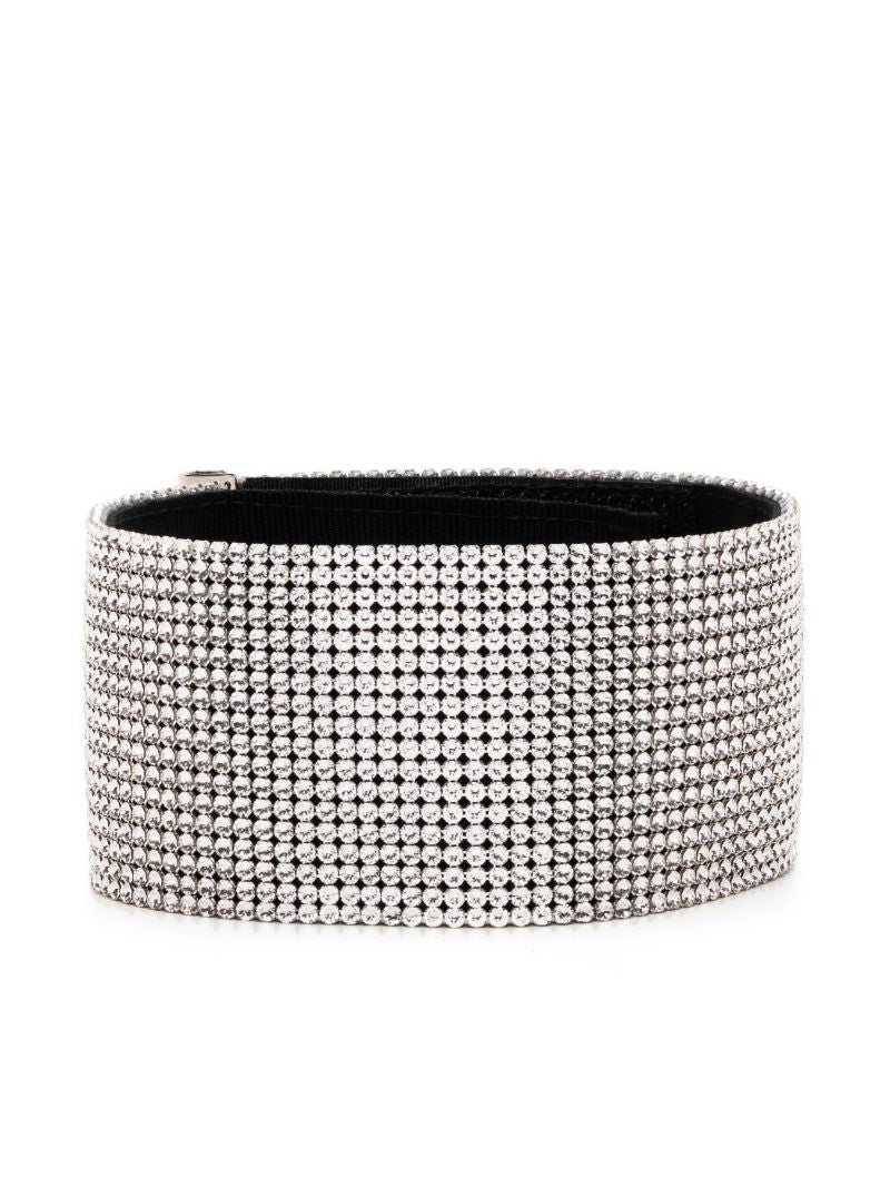 Silver-tone Kim Crystal Mesh Coker