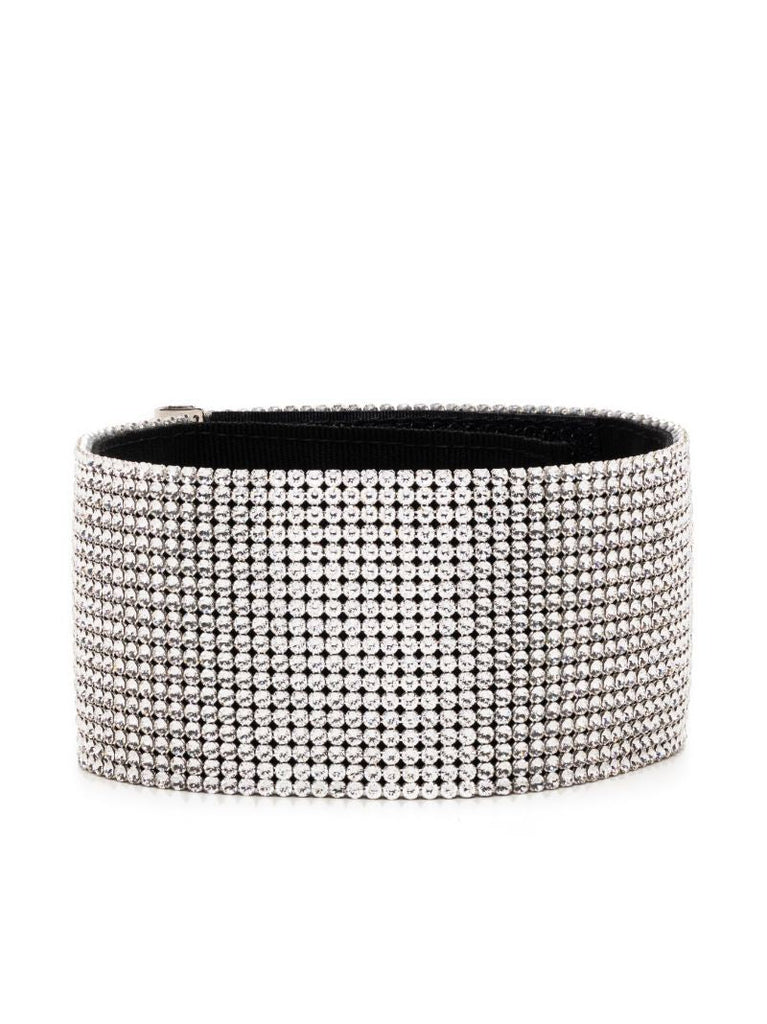 Silver-tone Kim Crystal Mesh Coker