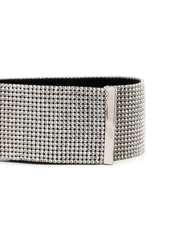 Silver-tone Kim Crystal Mesh Coker