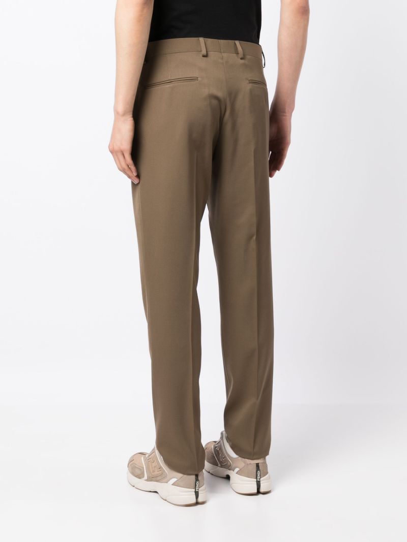 Brown Wool Tailored Trousers