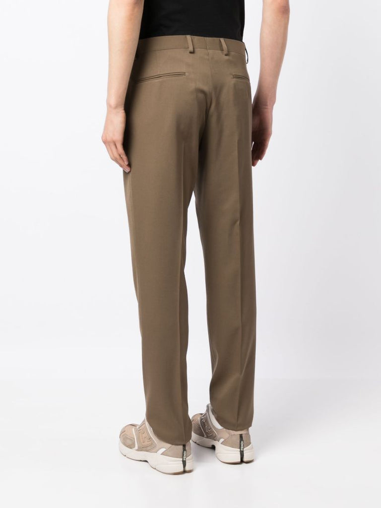 Brown Wool Tailored Trousers