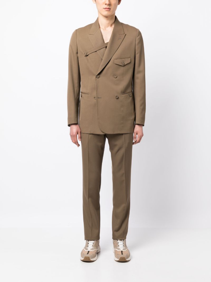 Brown Wool Tailored Trousers