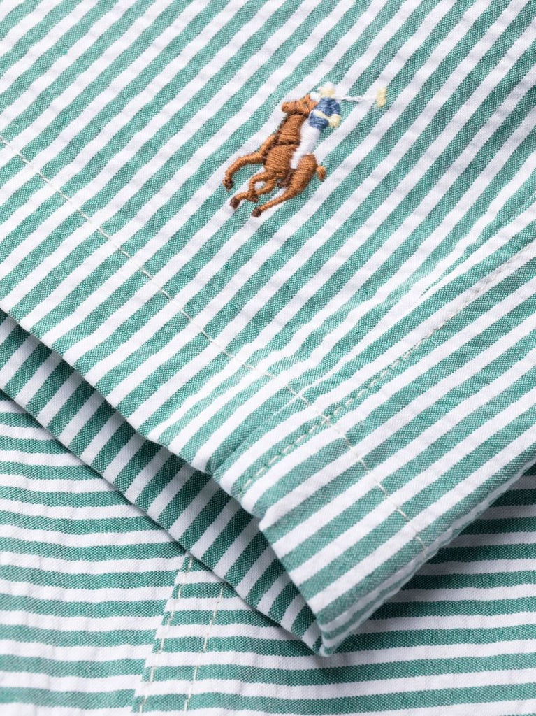 Green Traveler Striped Swim Shorts