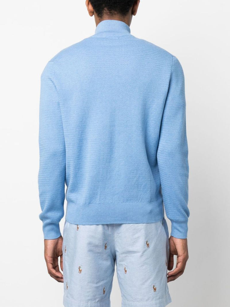 Blue Cotton Polo Pony Jumper