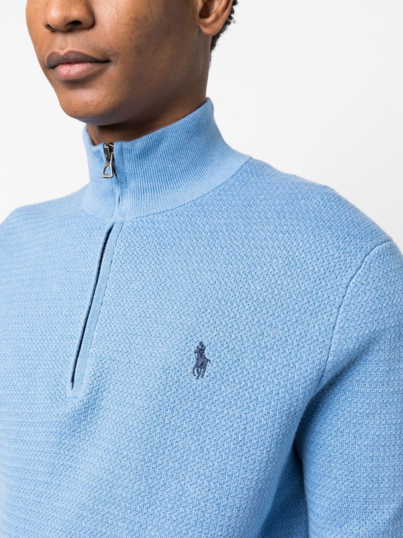 Blue Cotton Polo Pony Jumper
