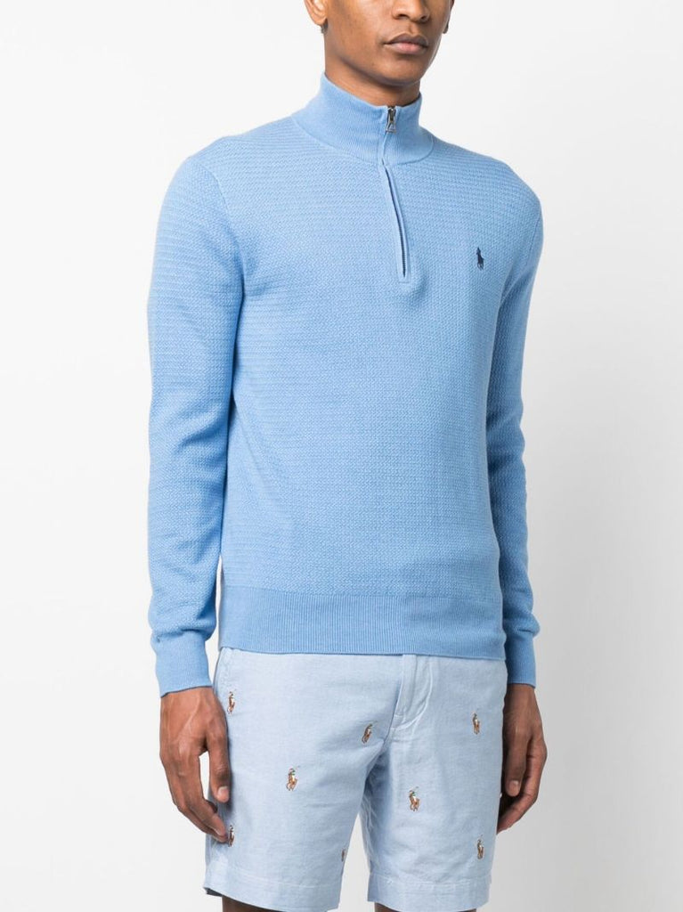 Blue Cotton Polo Pony Jumper