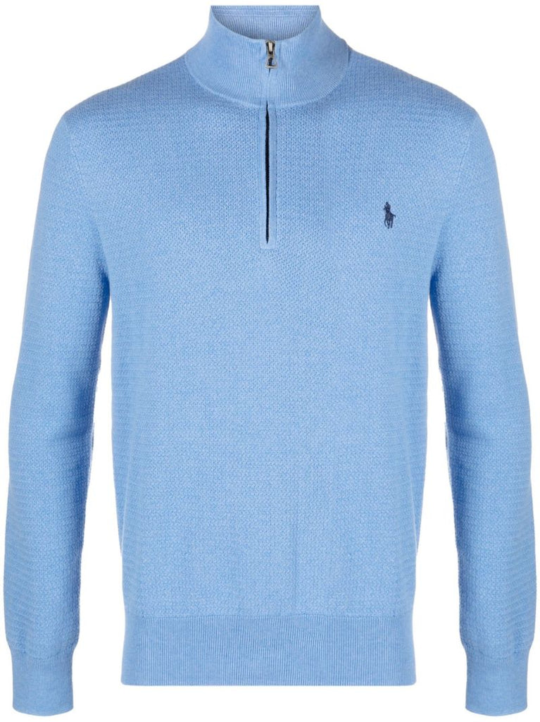 Blue Cotton Polo Pony Jumper