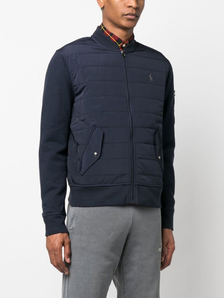 Blue Polo Pony Cotton Bomber Jacket