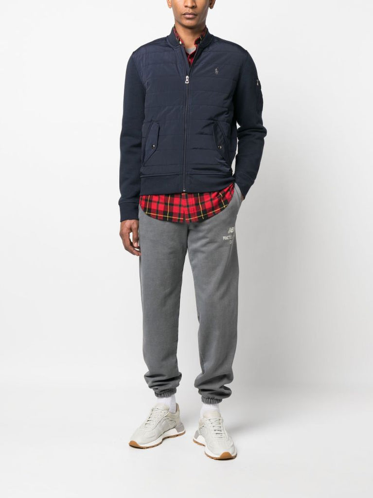 Blue Polo Pony Cotton Bomber Jacket