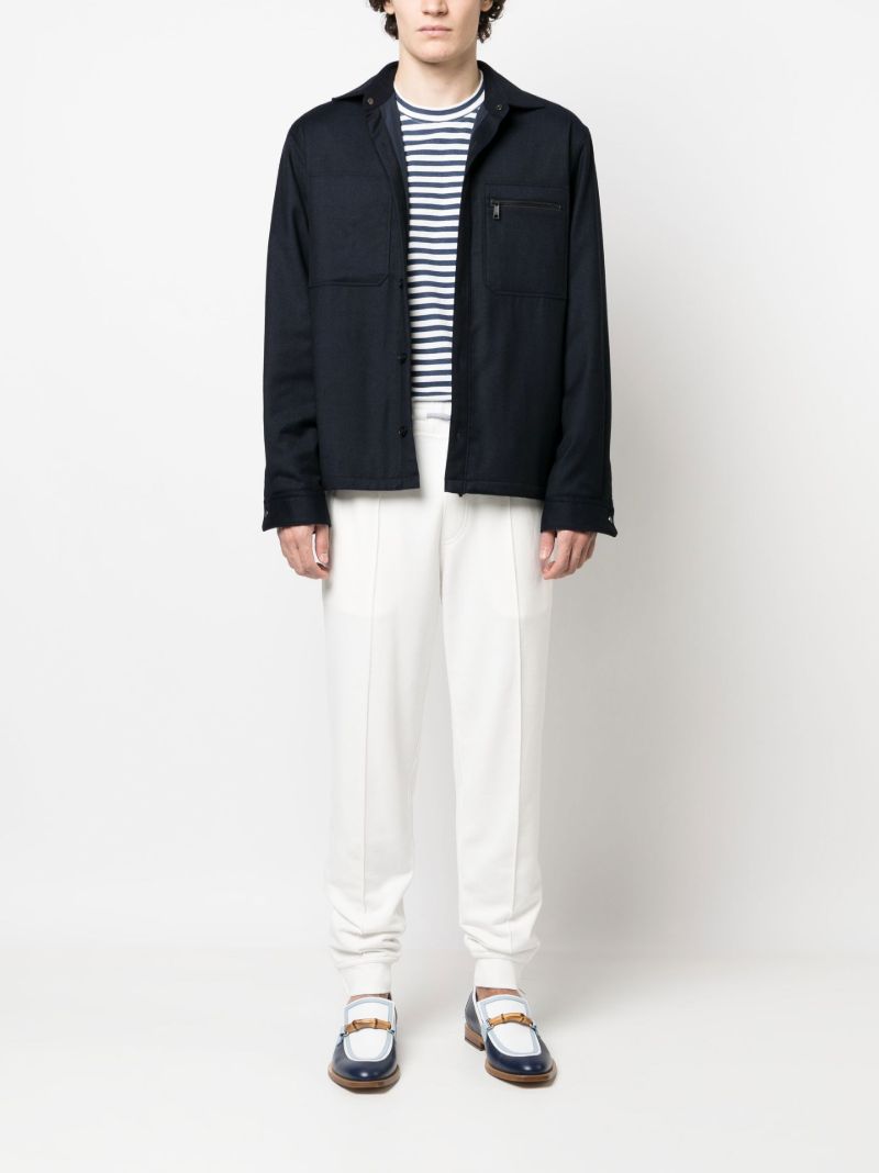 White Drawstring Track Pants