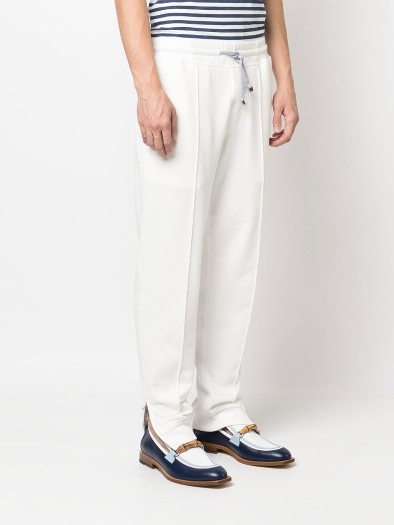 White Drawstring Track Pants