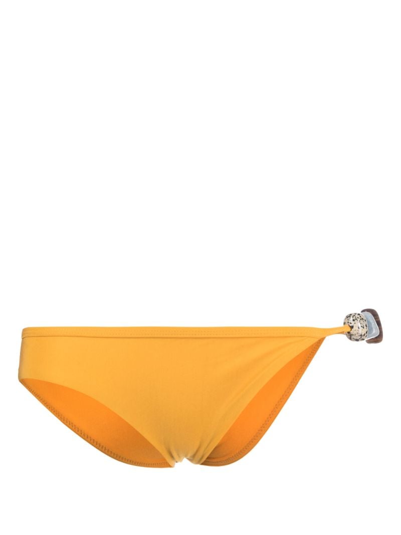 Yellow Crystal Strap Bikini Briefs
