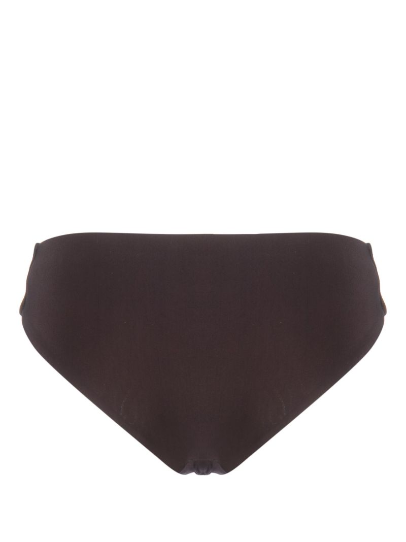 Brown Orbit Ruched Bikini Bottoms