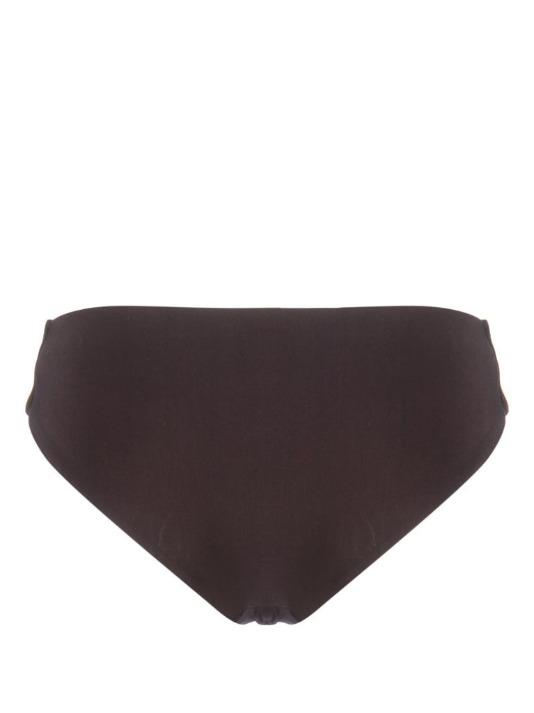 Brown Orbit Ruched Bikini Bottoms