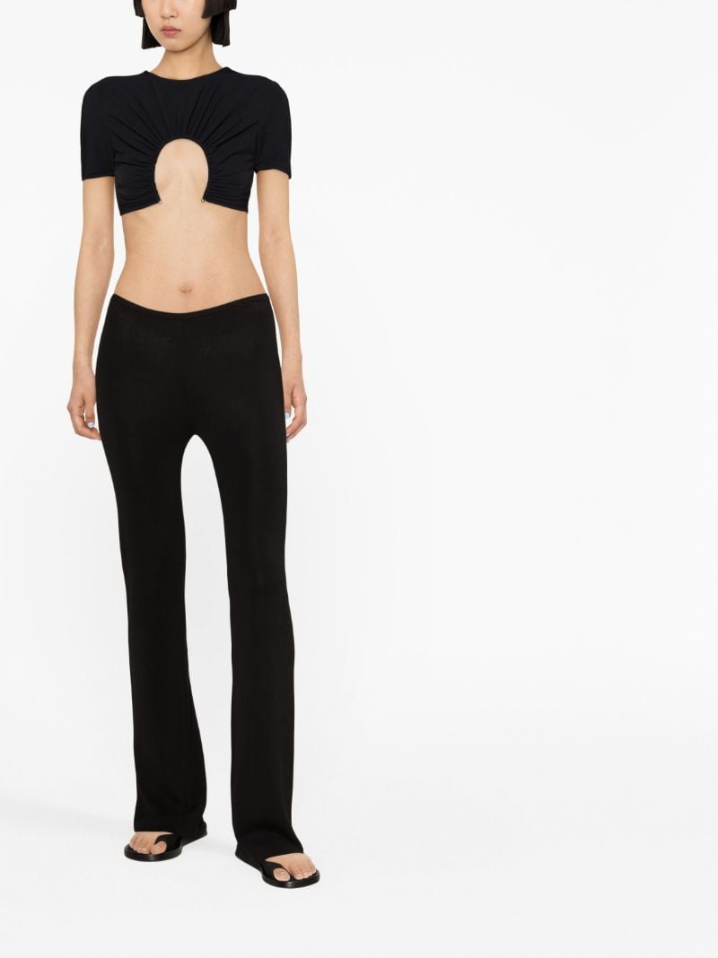 Black Prong Cut-out Crop Top