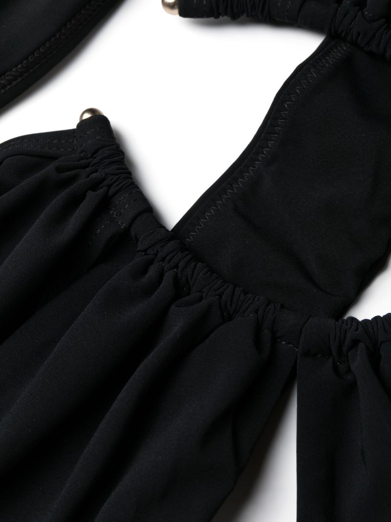 Black Odessa Prong Cut-out Bodysuit