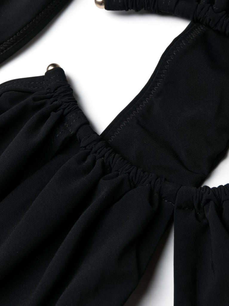 Black Odessa Prong Cut-out Bodysuit