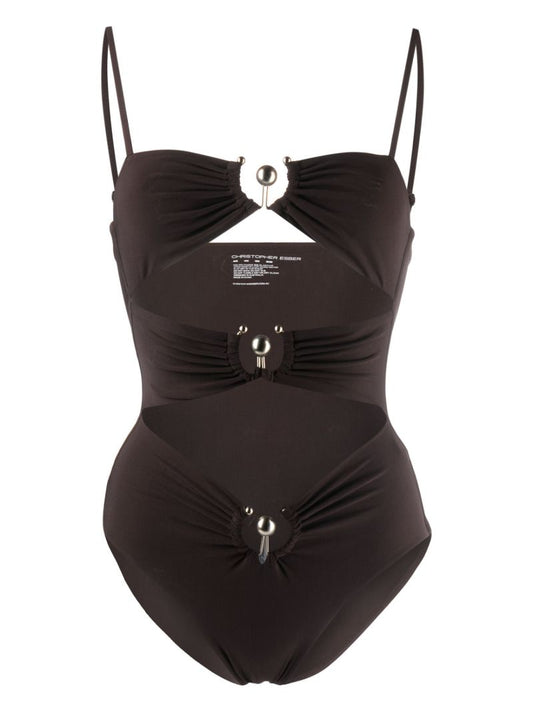 Brown Pierced Orbit Swimsuit