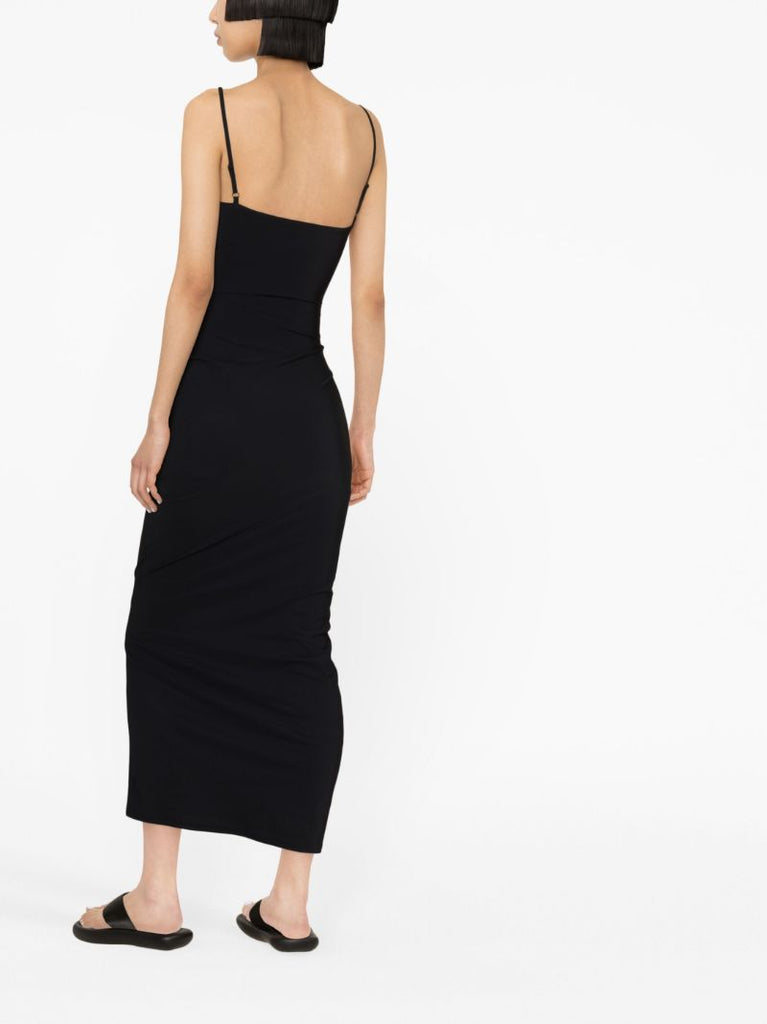 Black Pierced Orbit Column Dress
