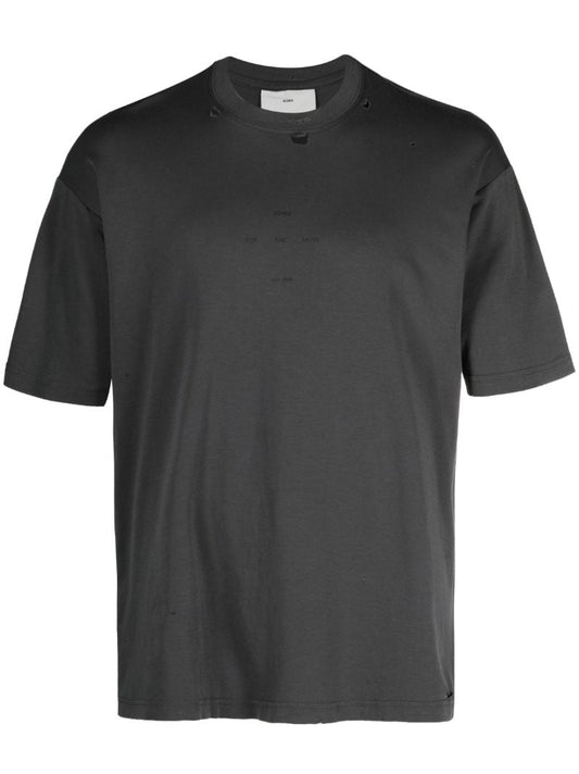 Black Stones Print Cotton T-shirt