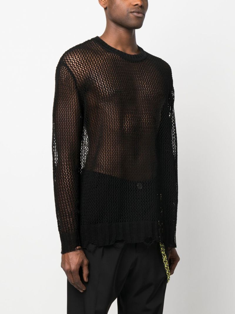 Black Open-knit Sweater