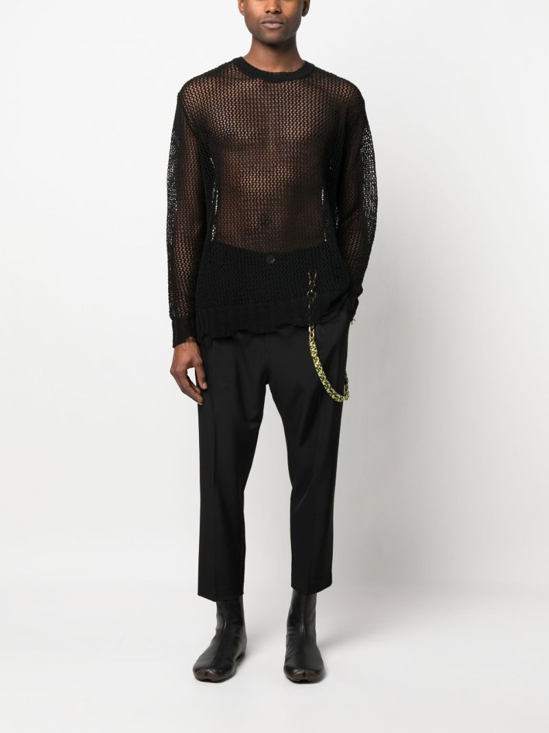 Black Open-knit Sweater