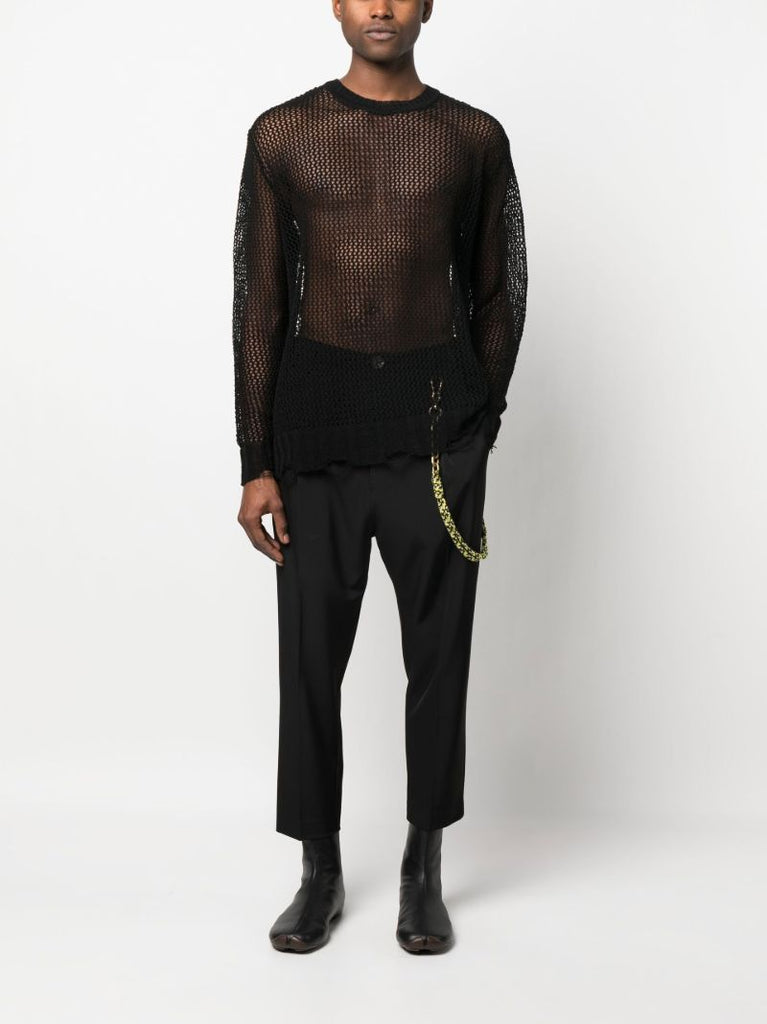 Black Open-knit Sweater
