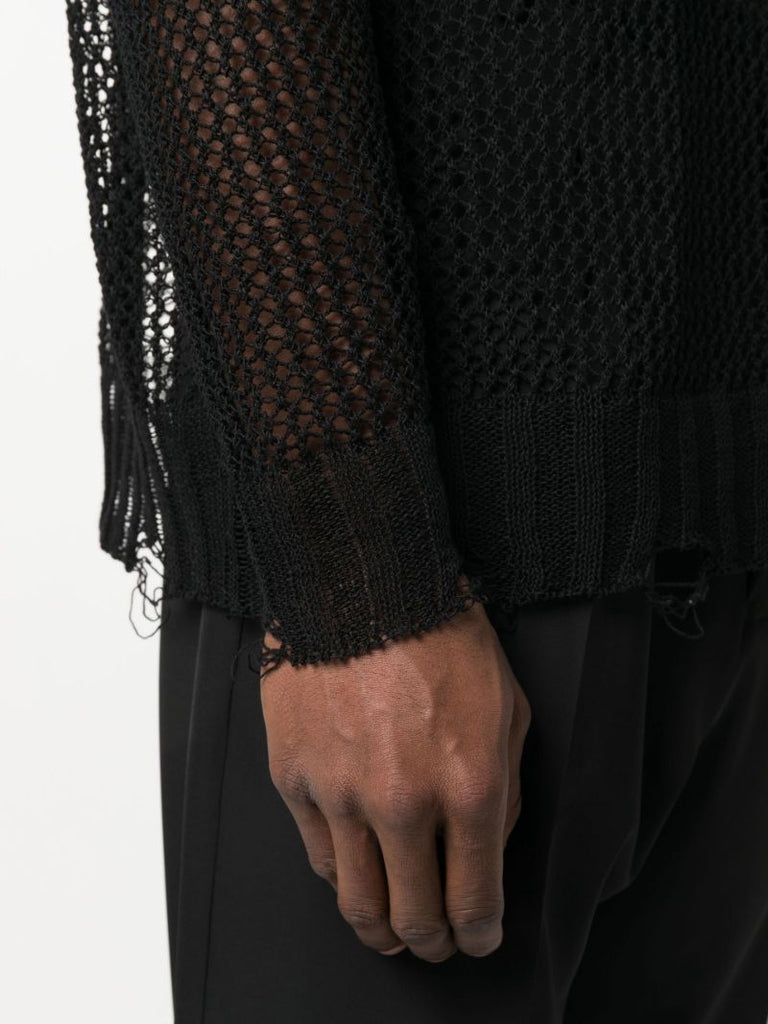 Black Open-knit Sweater
