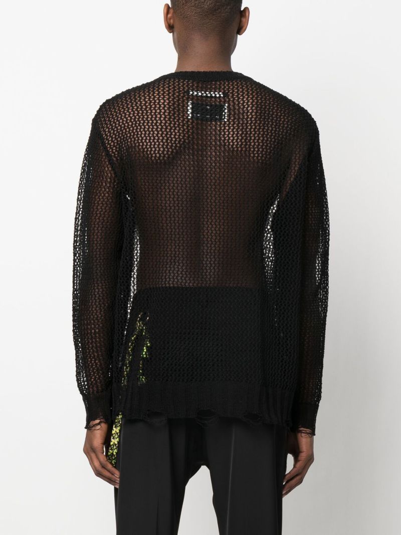 Black Open-knit Sweater