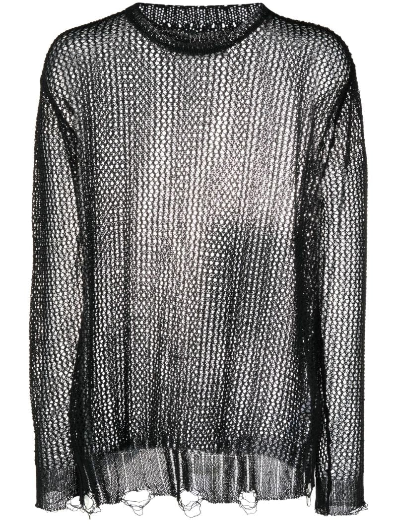 Black Open-knit Sweater
