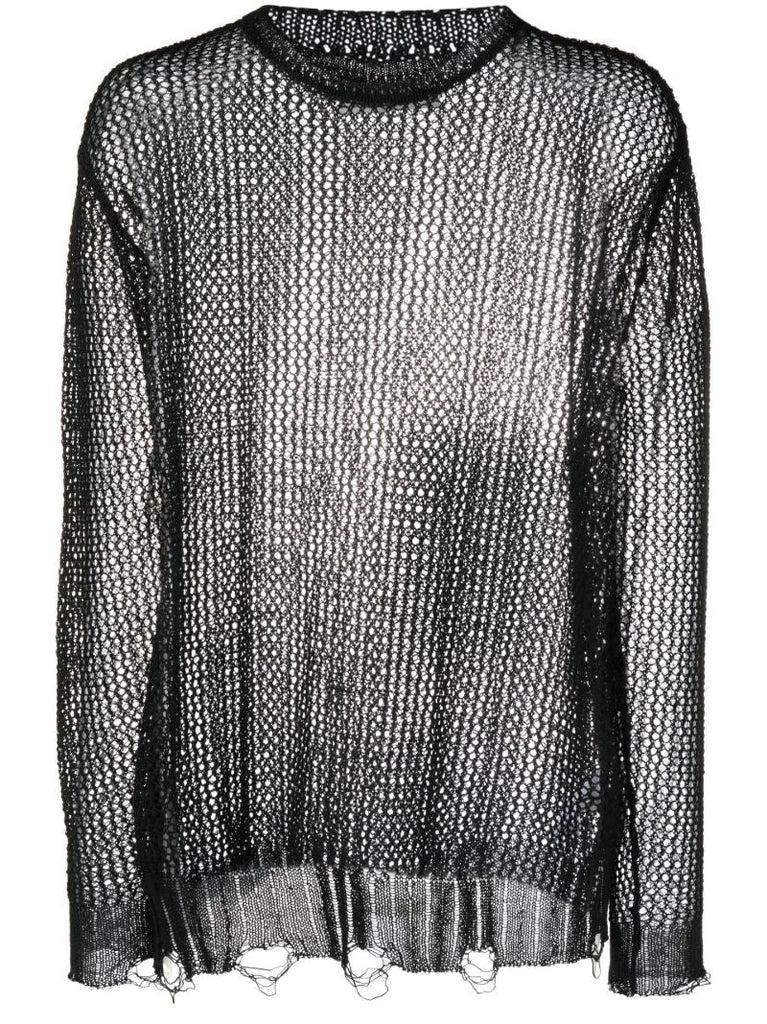 Black Open-knit Sweater