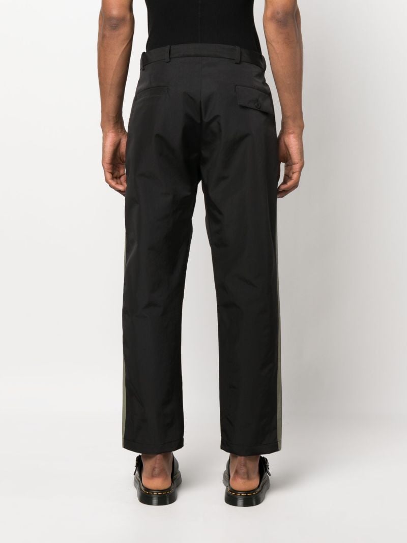 Black and Olive Green Wilson Stripe Trousers