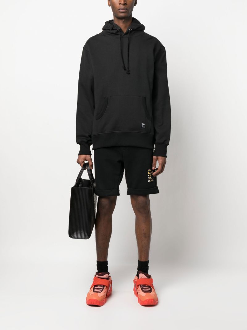 Black Tommie Logo Print Shorts