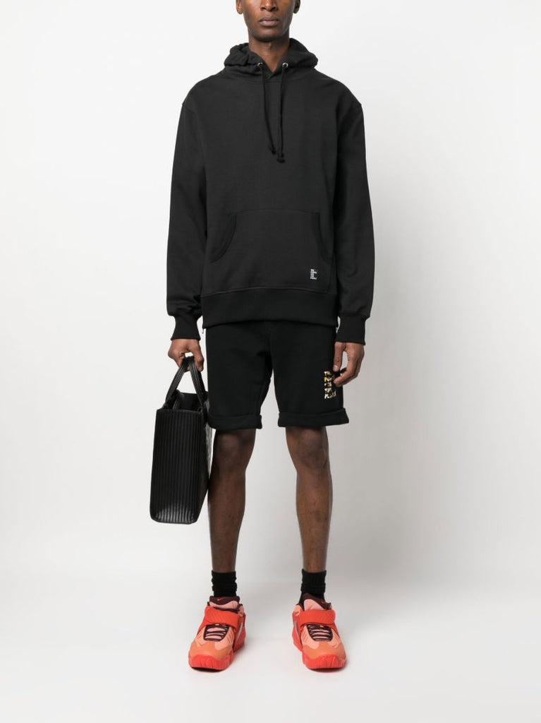 Black Tommie Logo Print Shorts