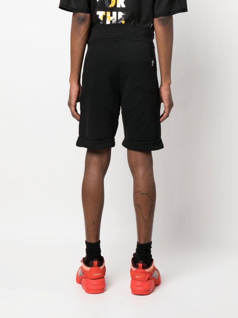 Black Tommie Logo Print Shorts
