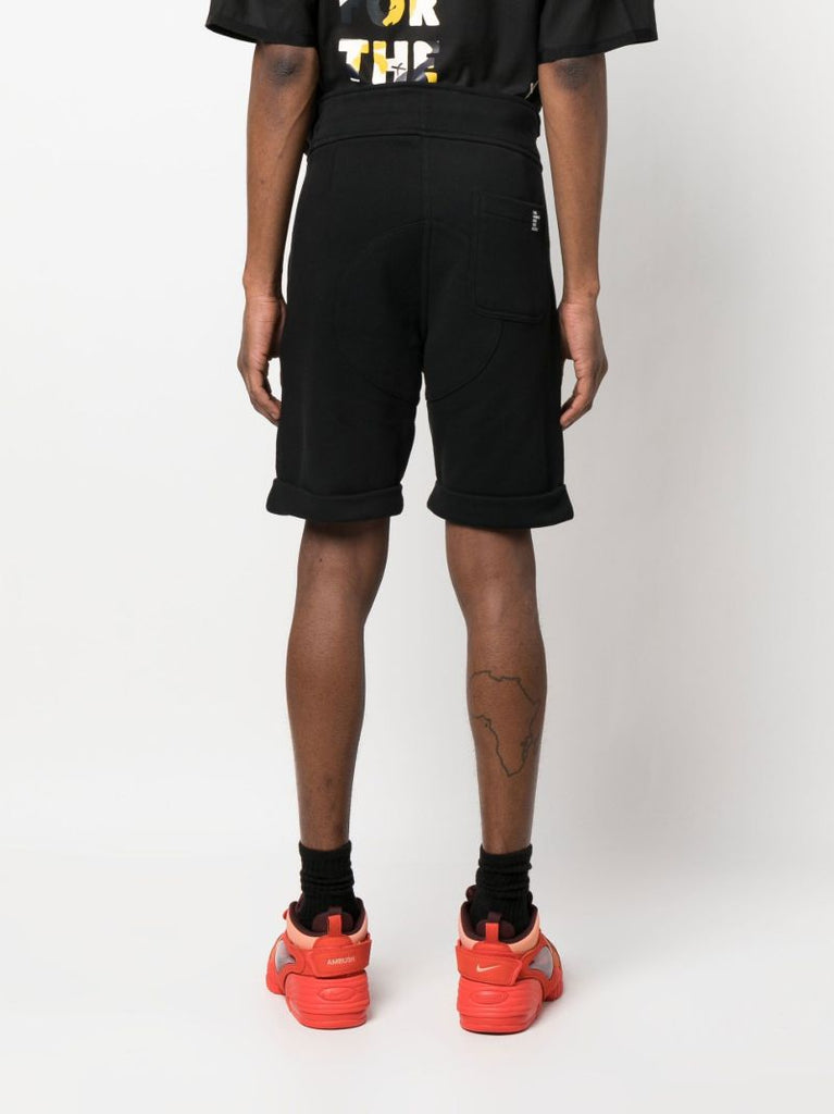 Black Tommie Logo Print Shorts