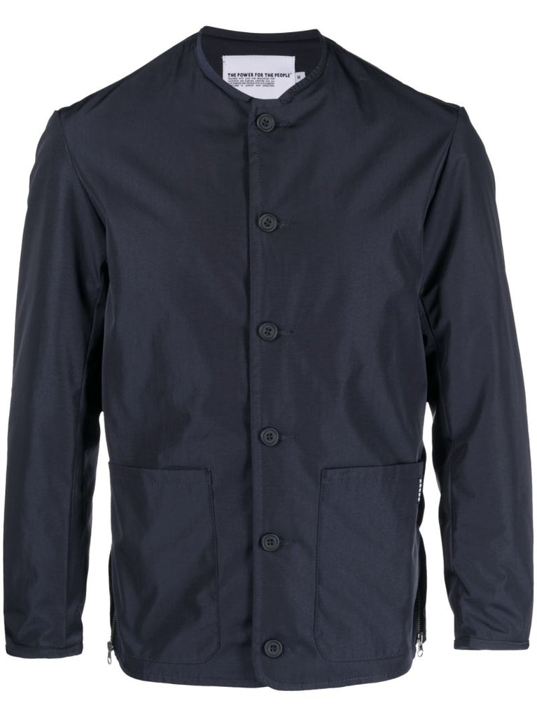 Navy Blue Terry Jacket