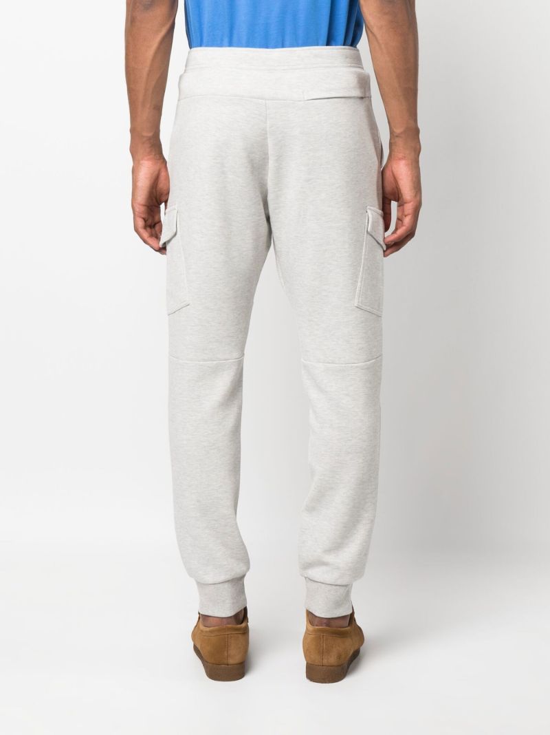 Grey Tapered Cargo Track Pants