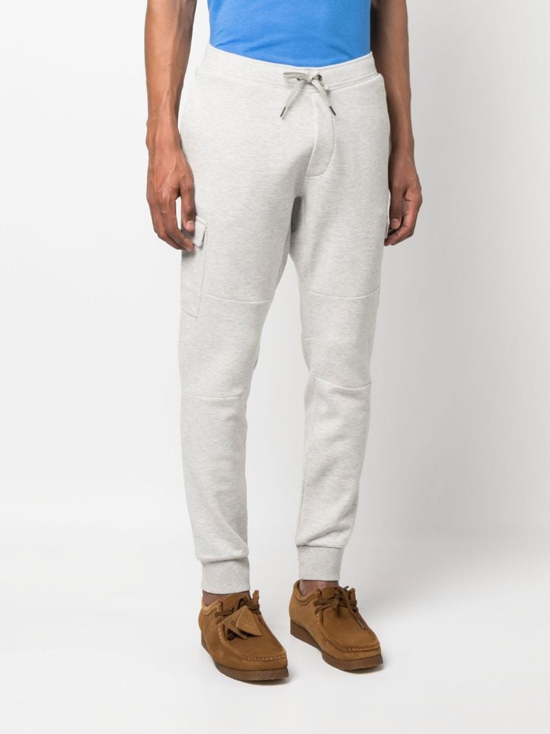 Grey Tapered Cargo Track Pants