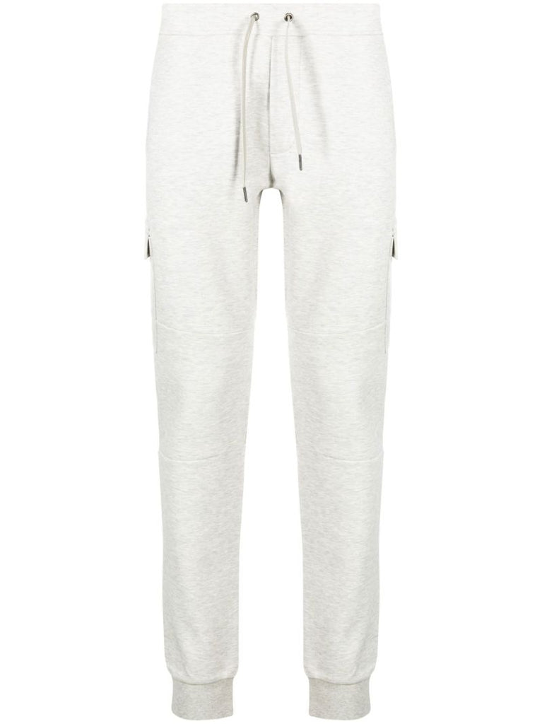 Grey Tapered Cargo Track Pants