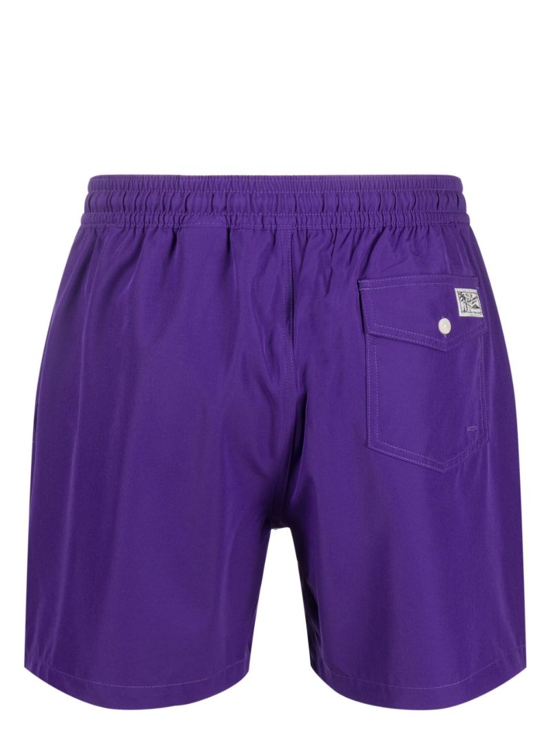 Purple Traveler Polo Pony Swim Shorts
