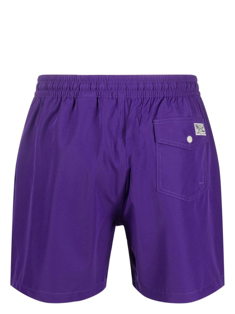 Purple Traveler Polo Pony Swim Shorts
