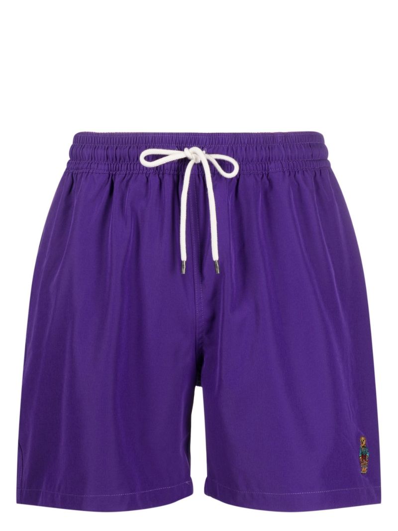 Purple Traveler Polo Pony Swim Shorts