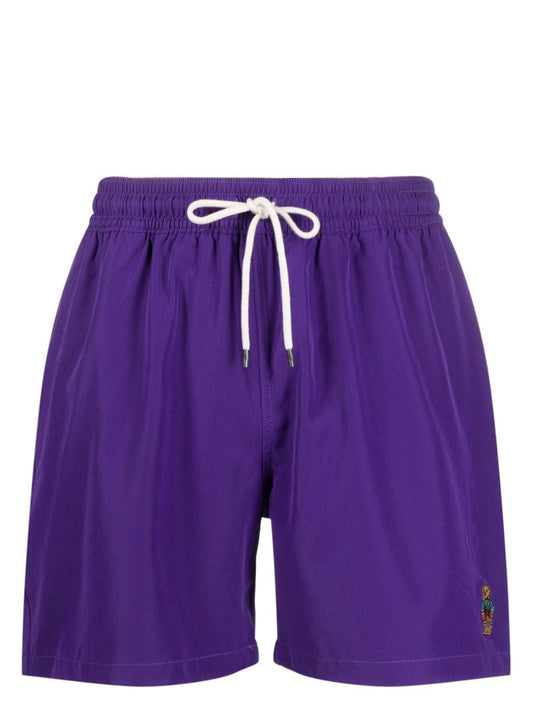 Purple Traveler Polo Pony Swim Shorts