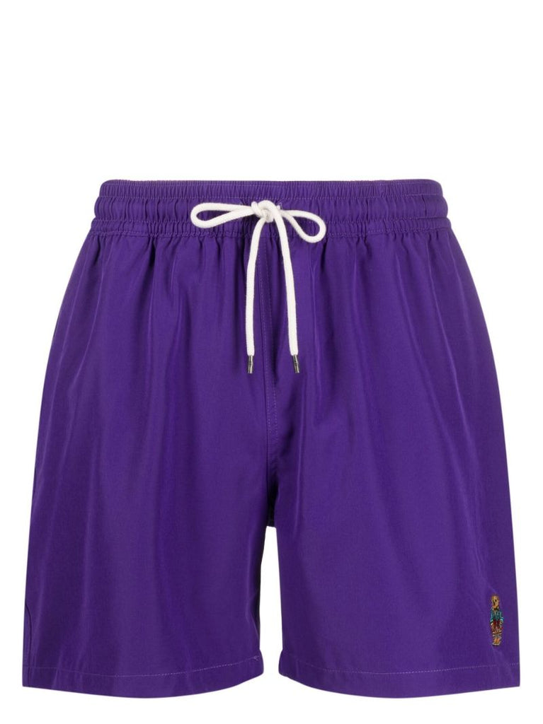 Purple Traveler Polo Pony Swim Shorts