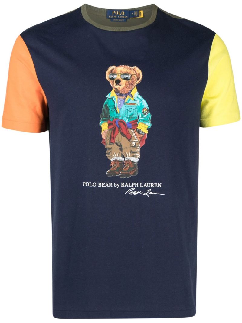Blue Polo Bear Cotton T-shirt
