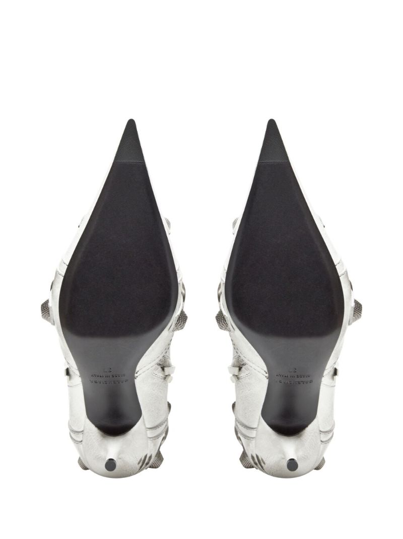 White Cagole 90 Leather Boots