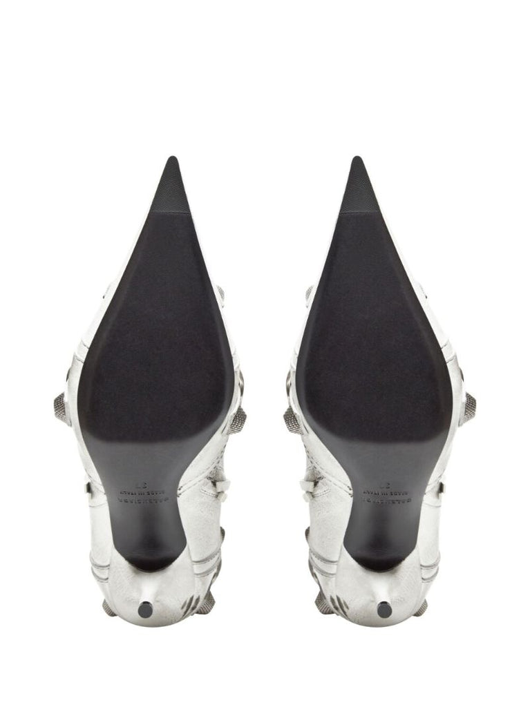White Cagole 90 Leather Boots