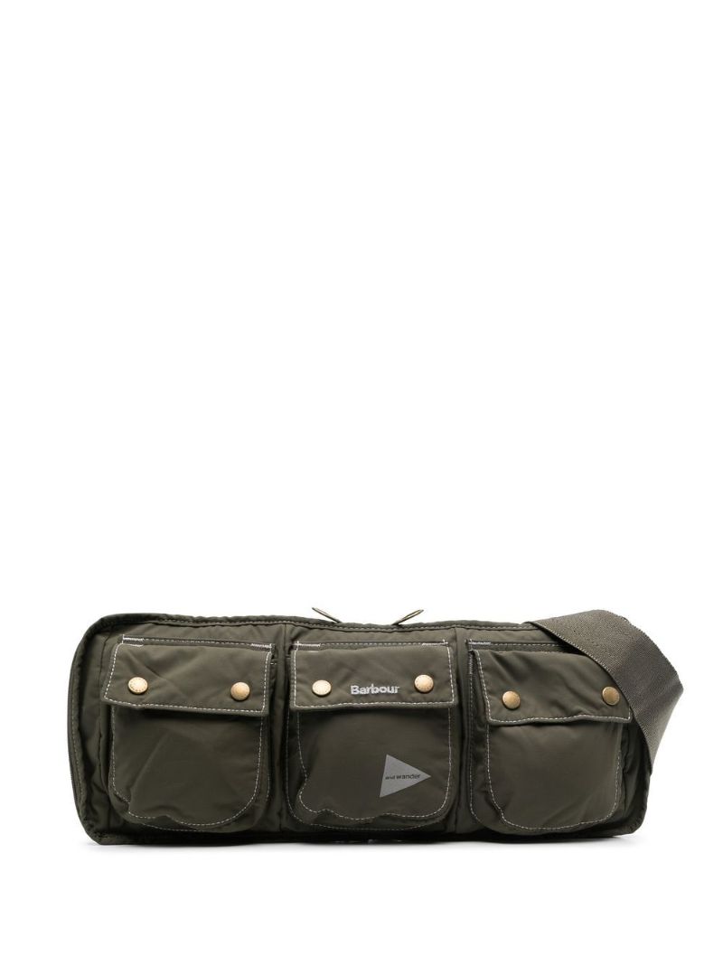 X and Wander Green Multi-pocket Belt Bag