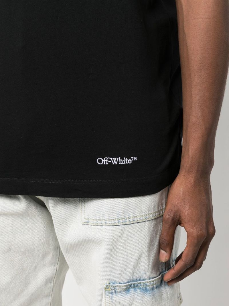 Black Scribble Diag Cotton T-shirt